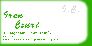 iren csuri business card